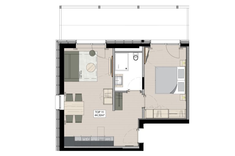Grundriss Apartment Top 11