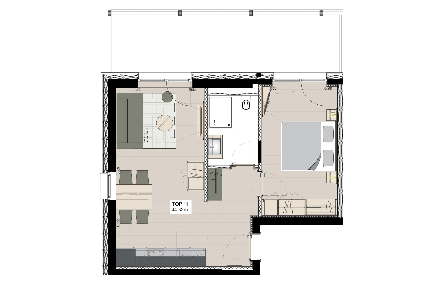 Grundriss Apartment Top 11