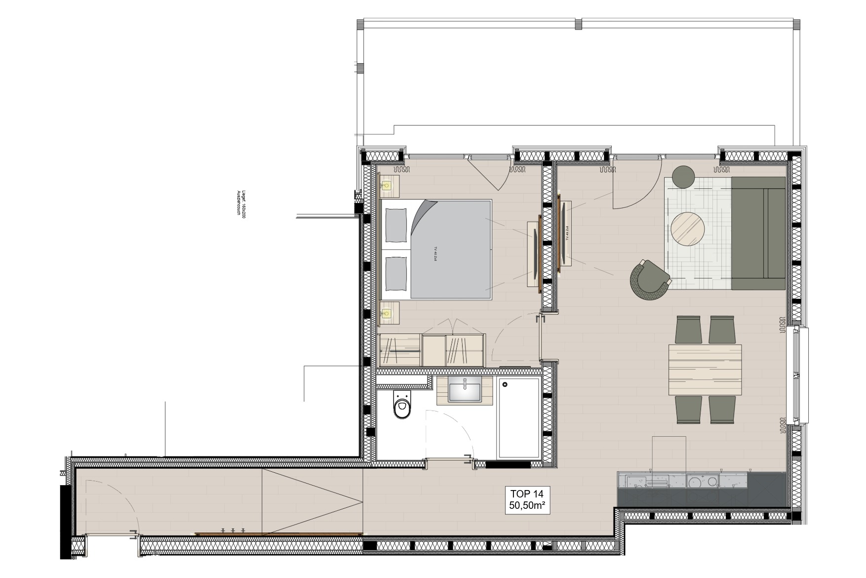 Grundriss Apartment Top 14