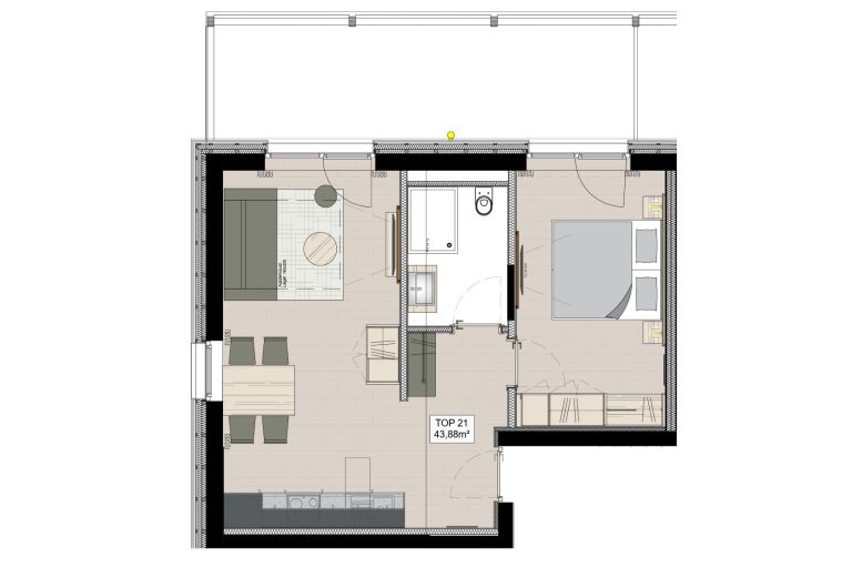 Grundriss Apartment Top 21