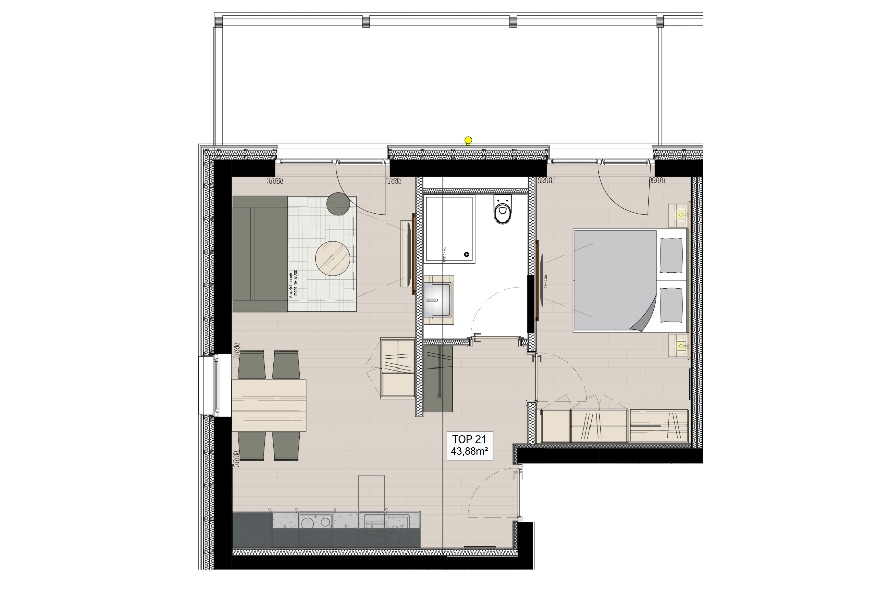 Grundriss Apartment Top 21