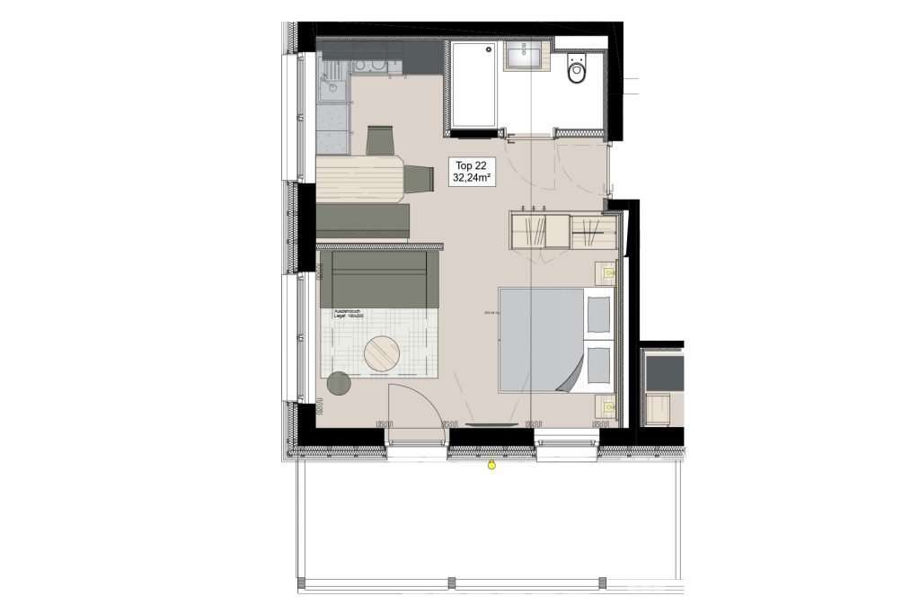 Grundriss Apartment Top 22