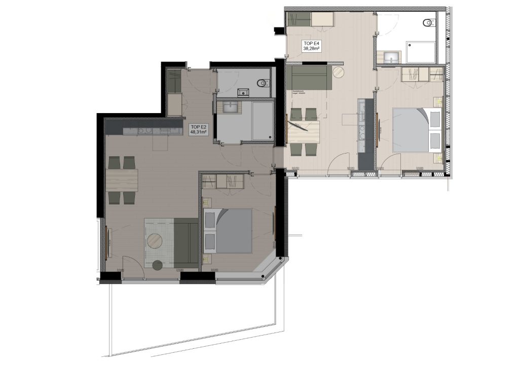 Grundriss Apartment E4